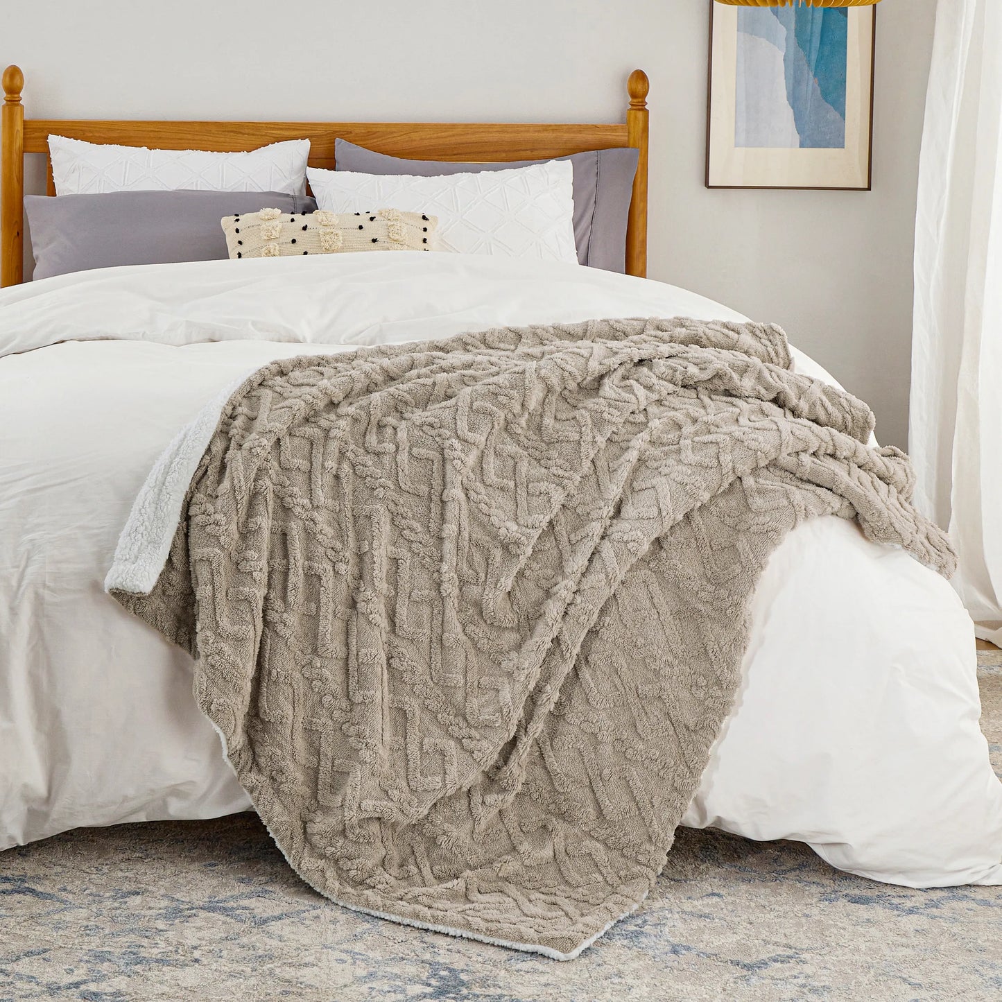Sherpa Throw Blanket For Couch