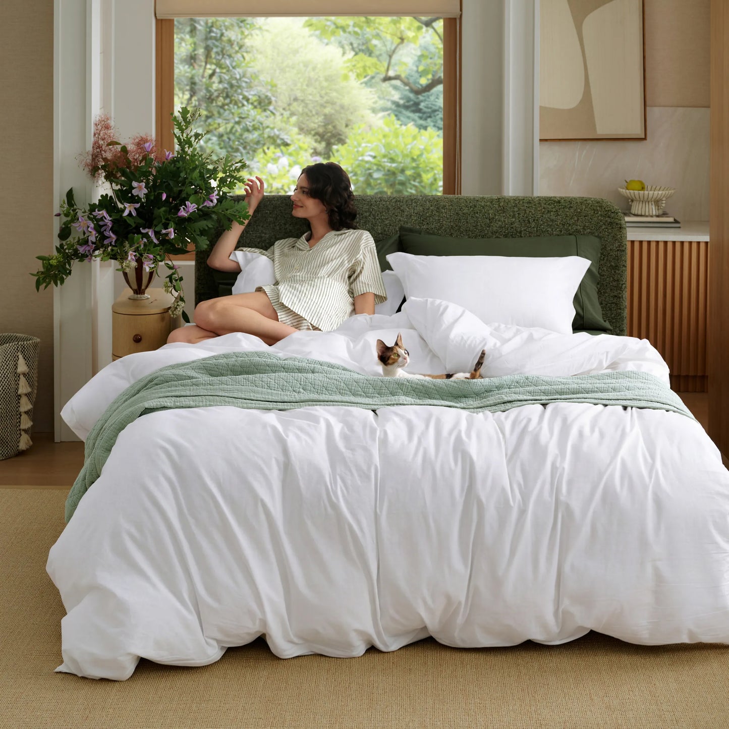 PureWoven™ Washed Cotton Duvet Cover Set