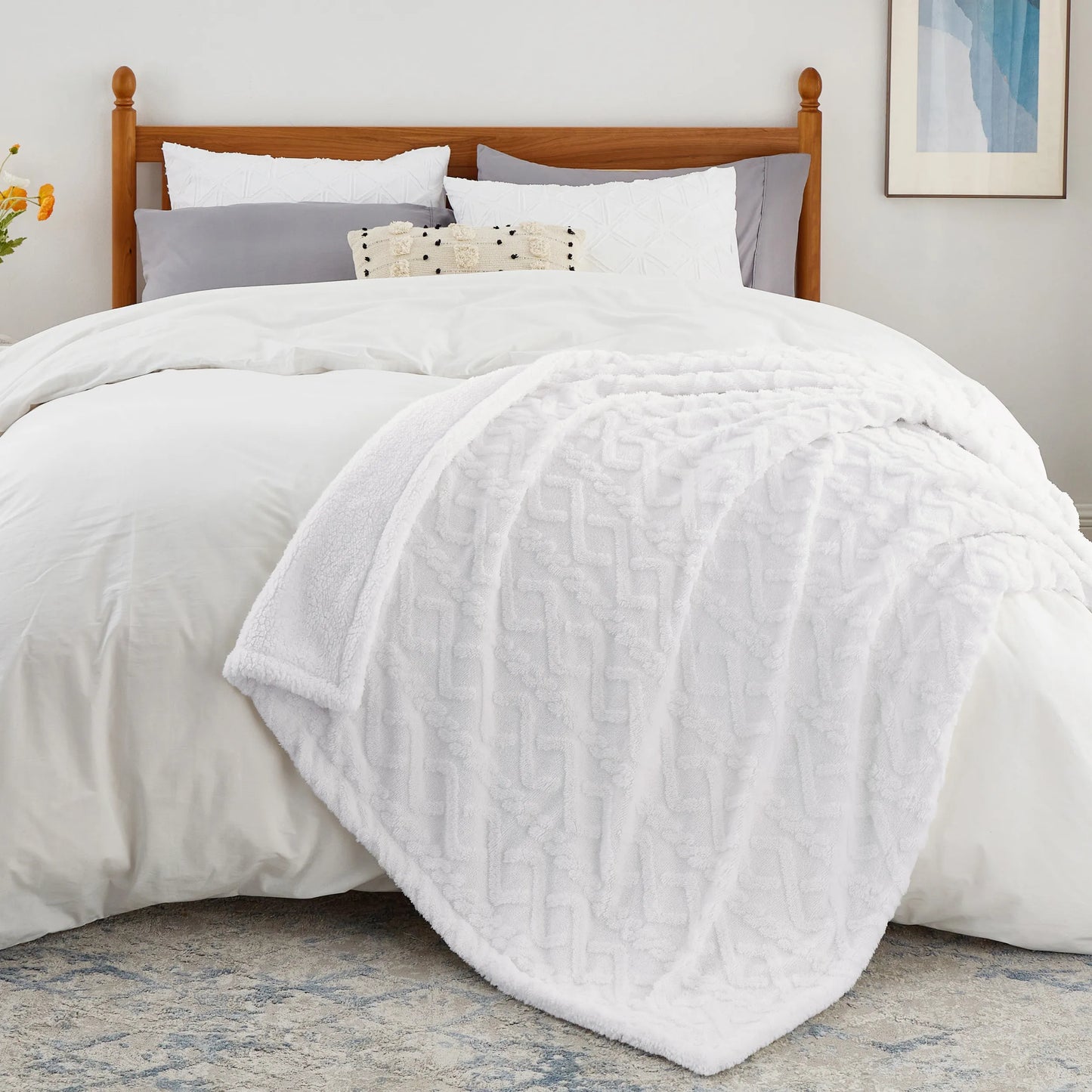 Sherpa Throw Blanket For Couch