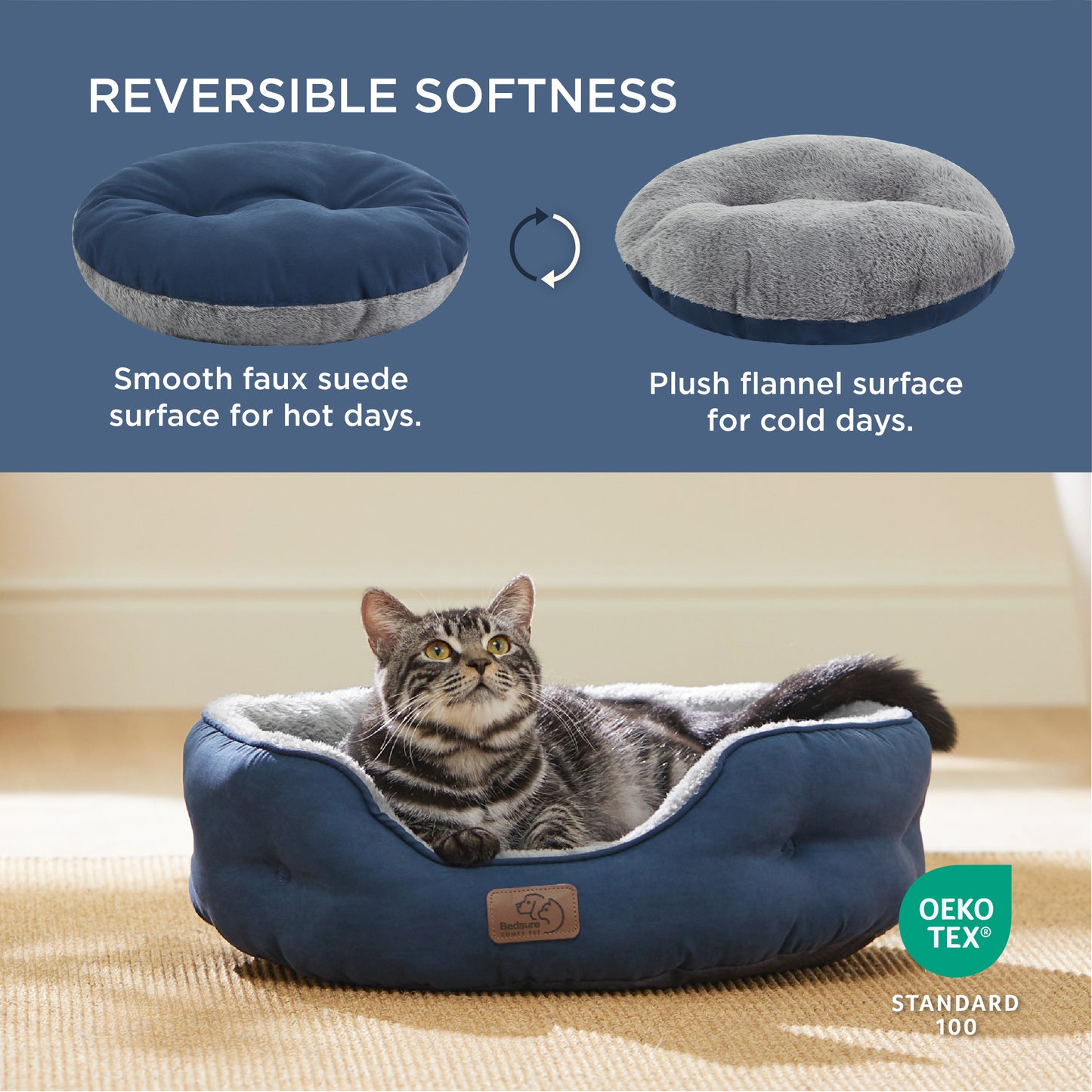 Solid Round Pet Bed