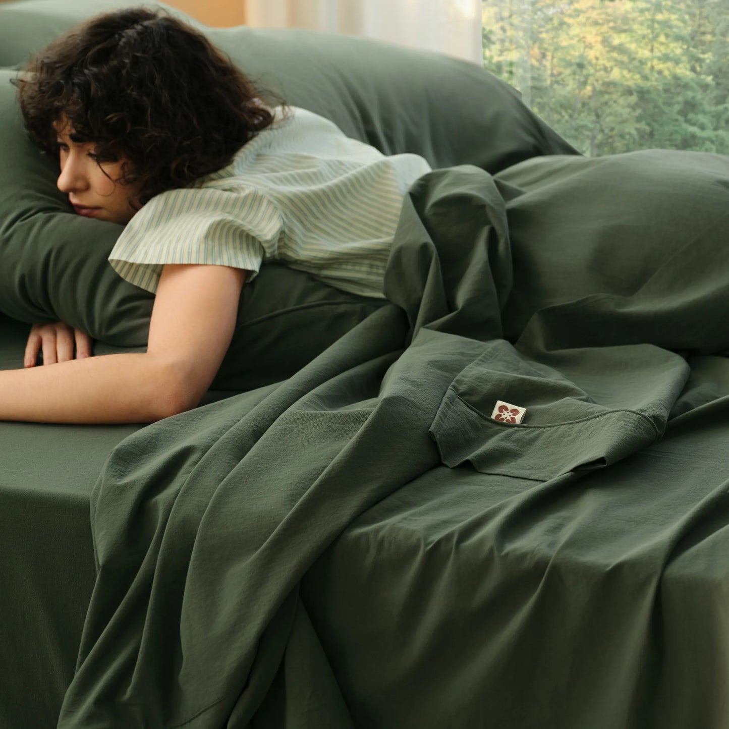 PureWoven™ 6-Piece Washed Cotton Sheet Set