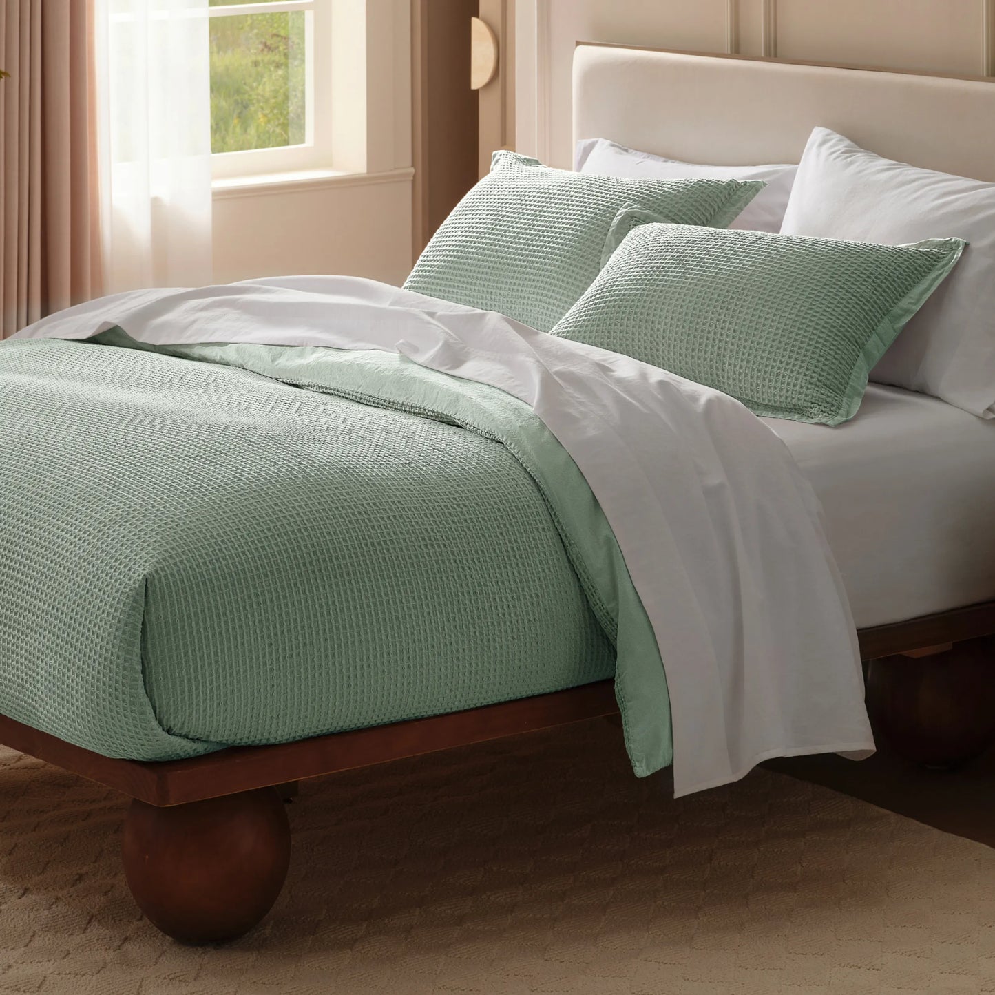 PureWoven™ Cotton Waffle Weave Duvet Cover Set