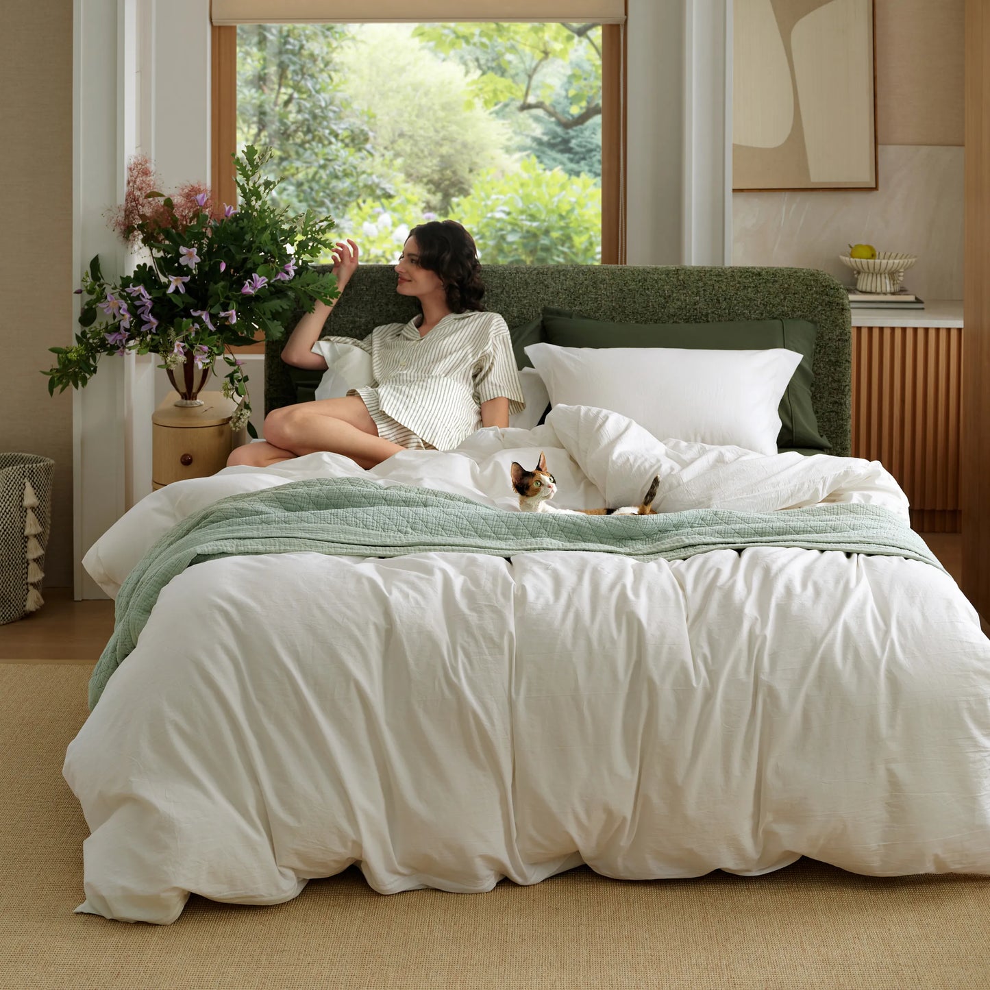 PureWoven™ Washed Cotton Duvet Cover Set