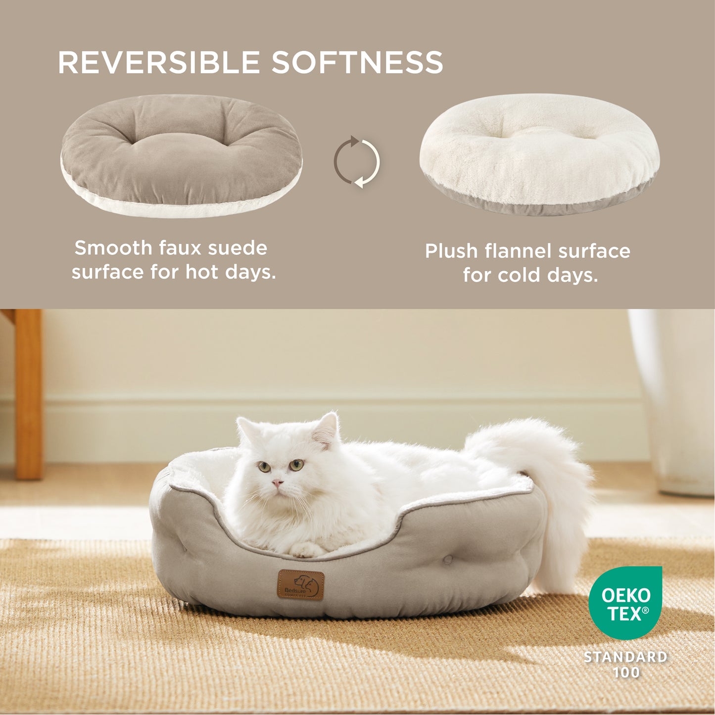 Solid Round Pet Bed