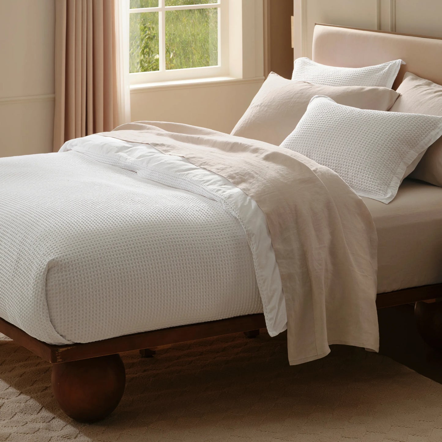 PureWoven™ Cotton Waffle Weave Duvet Cover Set