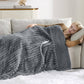 Striped Flannel Heated Blanket