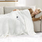 Striped Flannel Heated Blanket