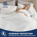 Bedsure Electric Heated Thick Striped Blanket