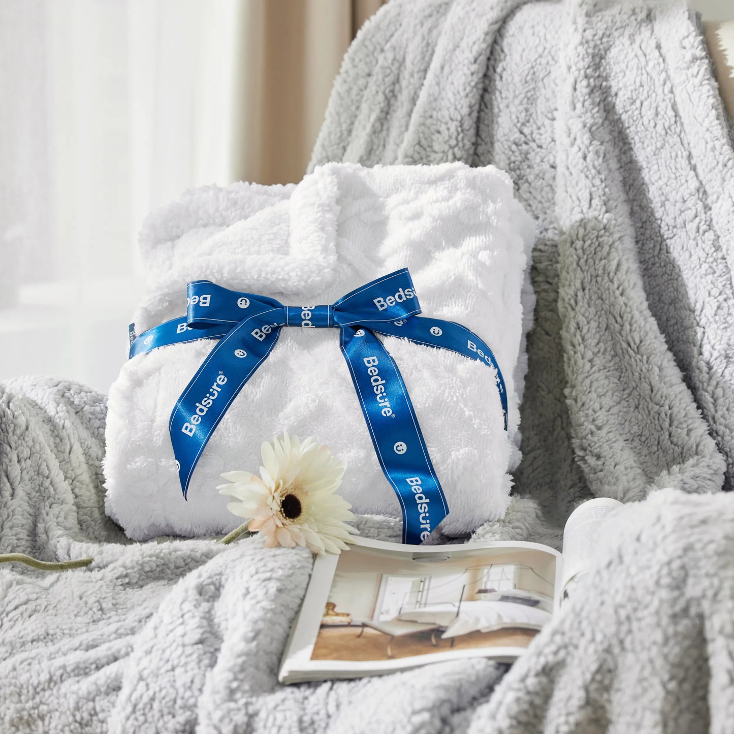 Sherpa Throw Blanket For Couch