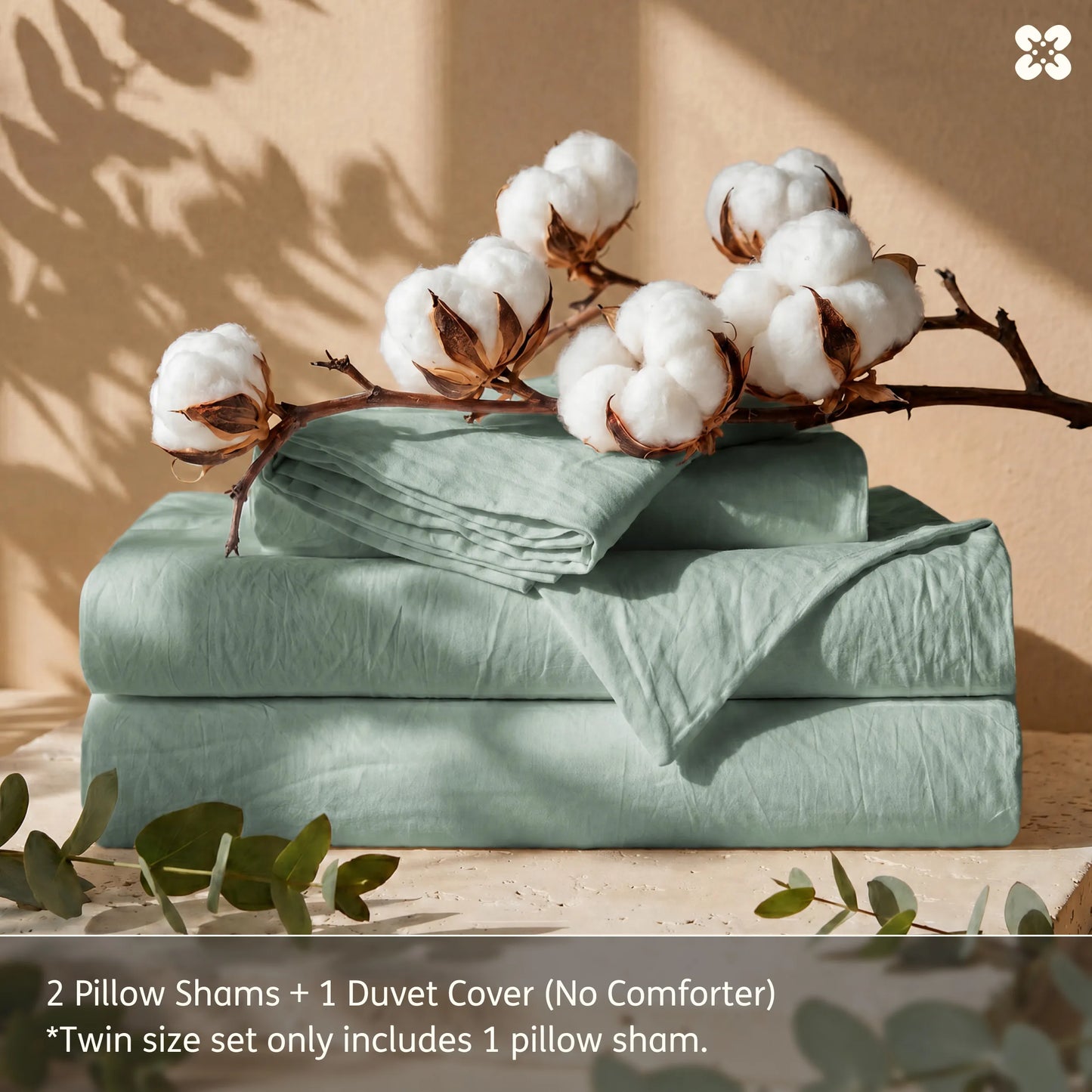PureWoven™ Washed Cotton Duvet Cover Set
