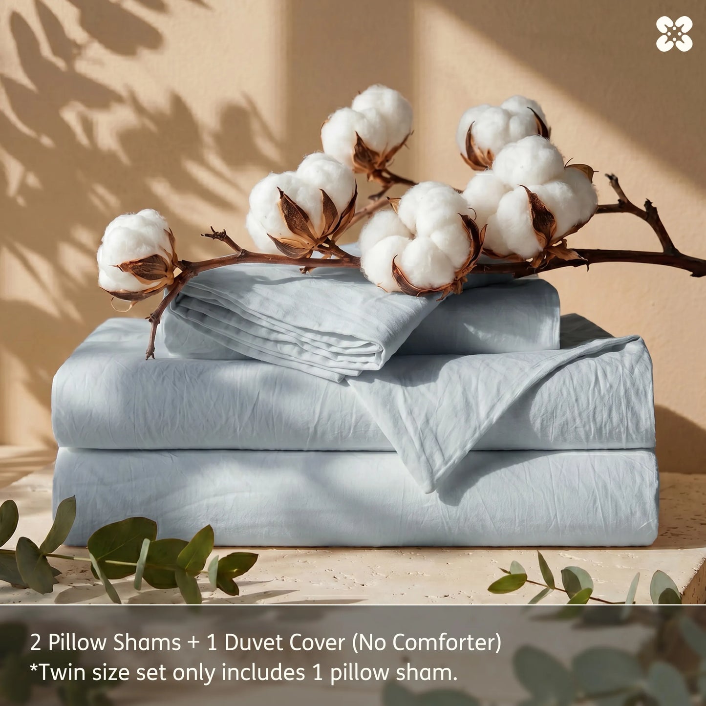 PureWoven™ Washed Cotton Duvet Cover Set