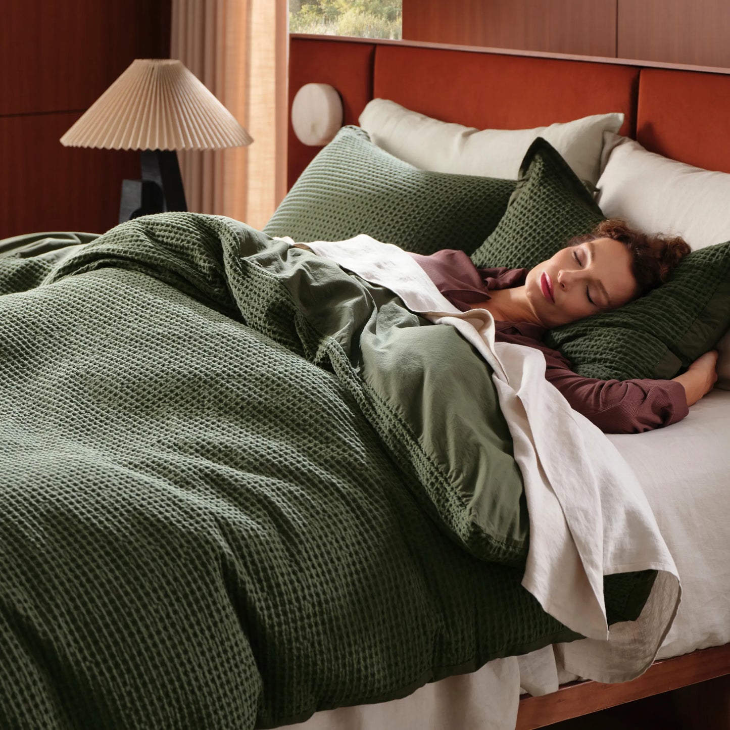 PureWoven™ Cotton Waffle Weave Duvet Cover Set