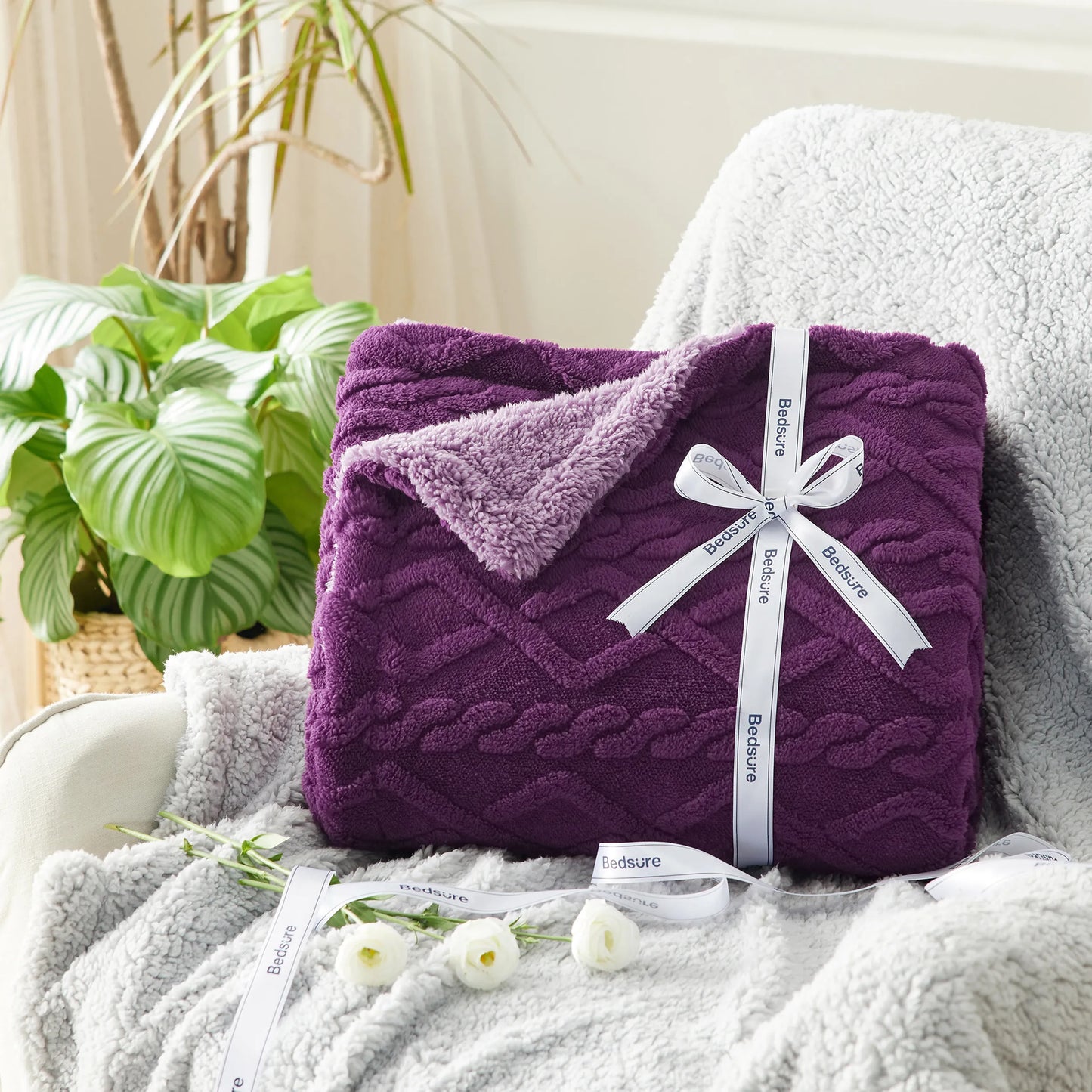 Sherpa Throw Blanket For Couch