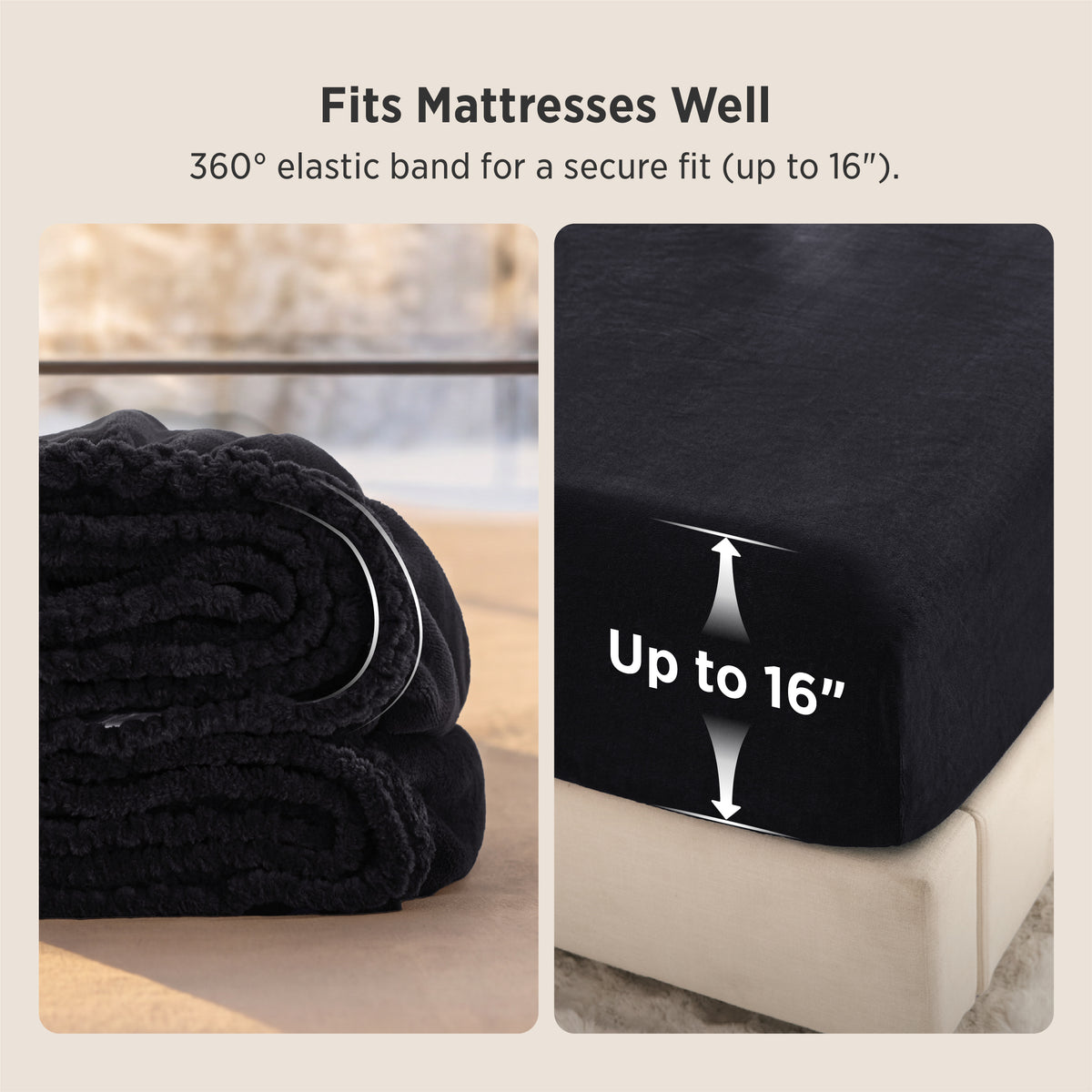 220 GSM Anti-Static Flannel Fitted Sheet