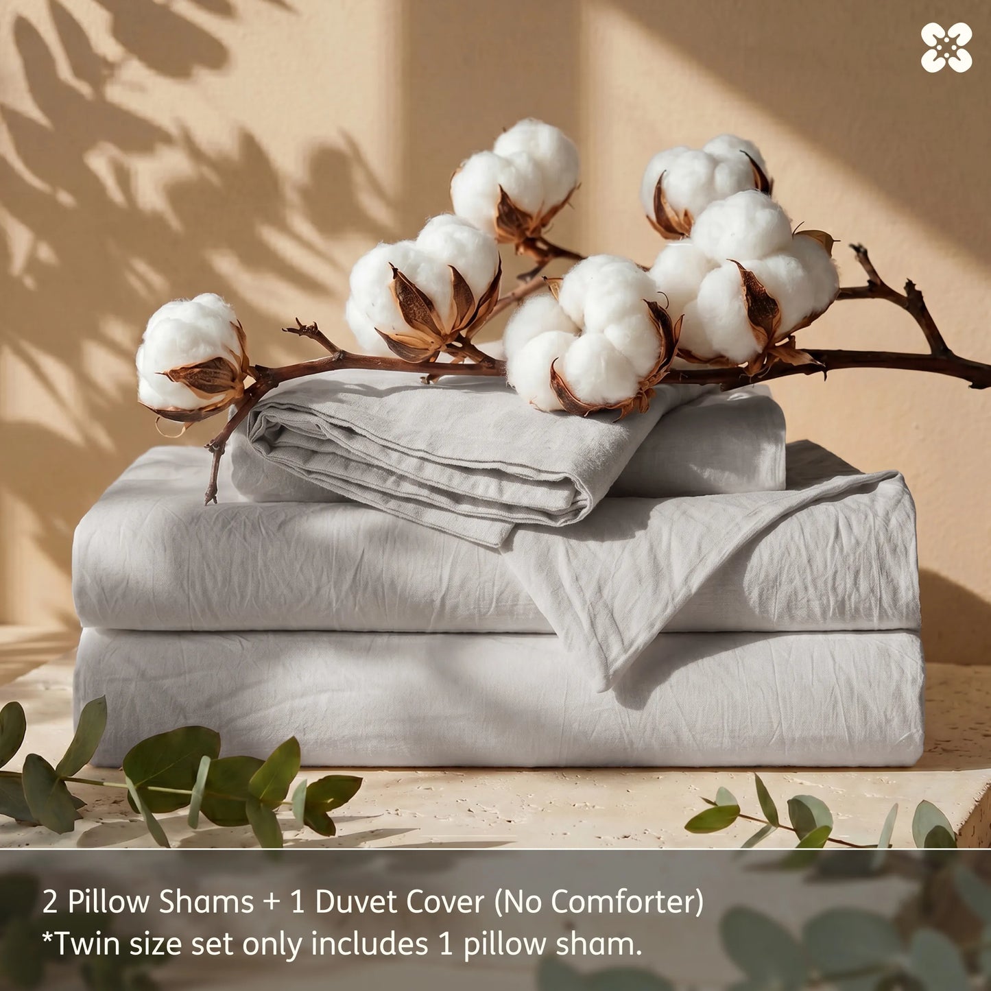 PureWoven™ Washed Cotton Duvet Cover Set