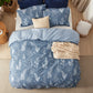 Reversible Graphic Duvet Cover Set Blue