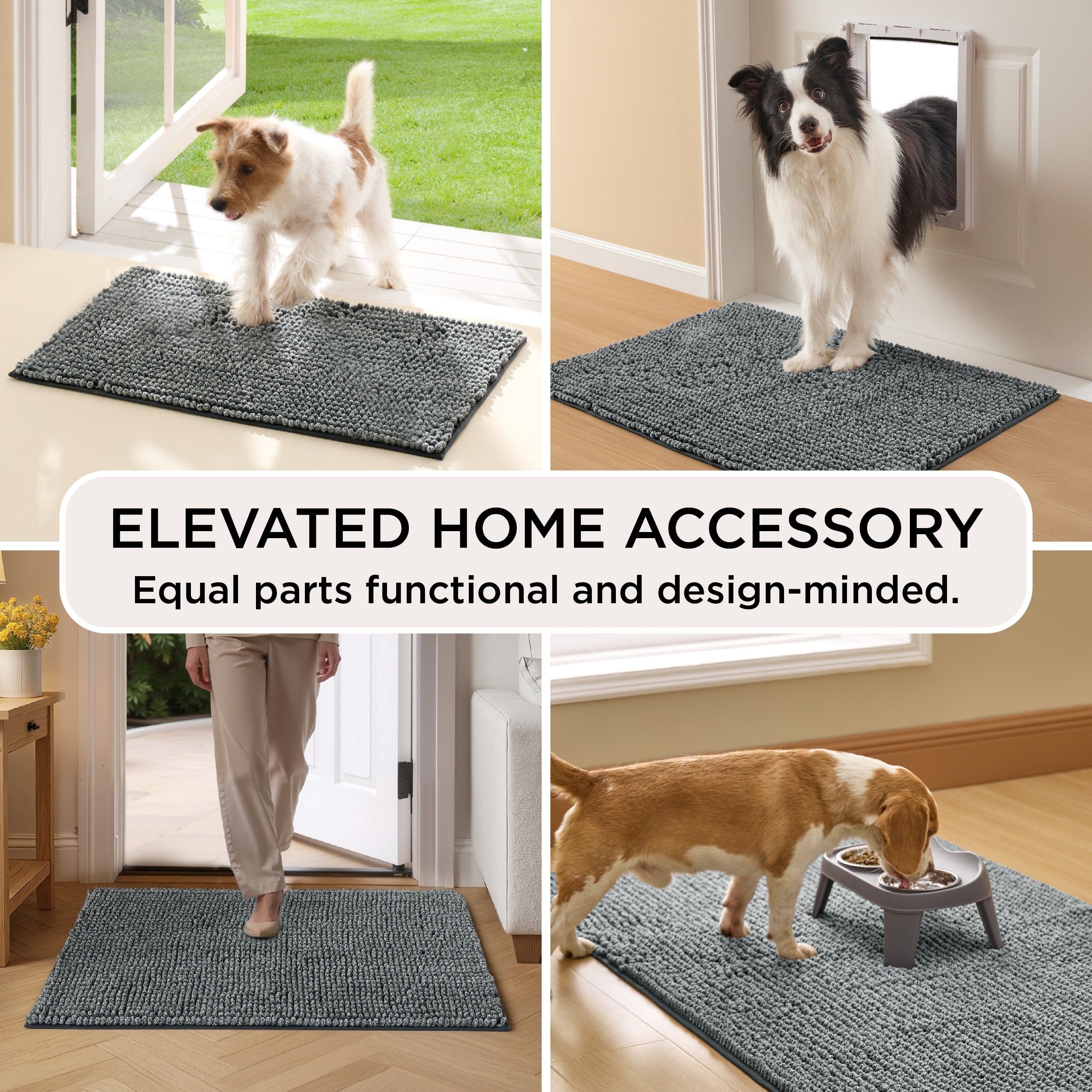 Dog Doormat for Muddy Paws | Chenille Paw Cleaning Mat – Bedsure