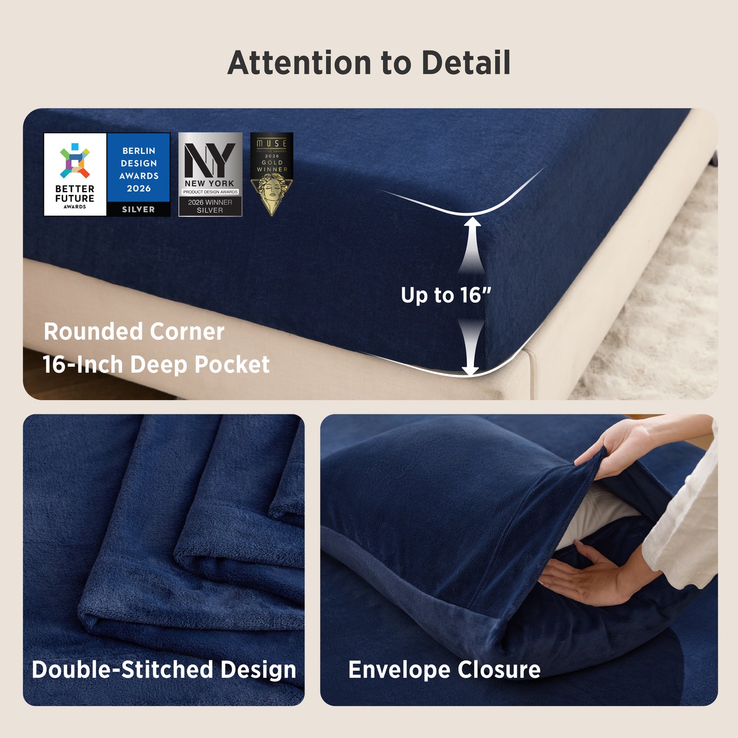 220 GSM Anti-Static Flannel Sheet Set