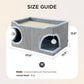 2-in-1 Corduroy Cat Scratcher House