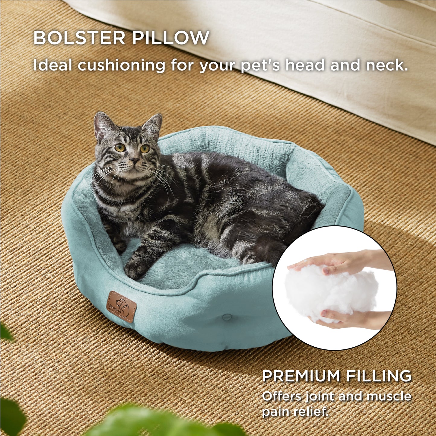 Solid Round Pet Bed