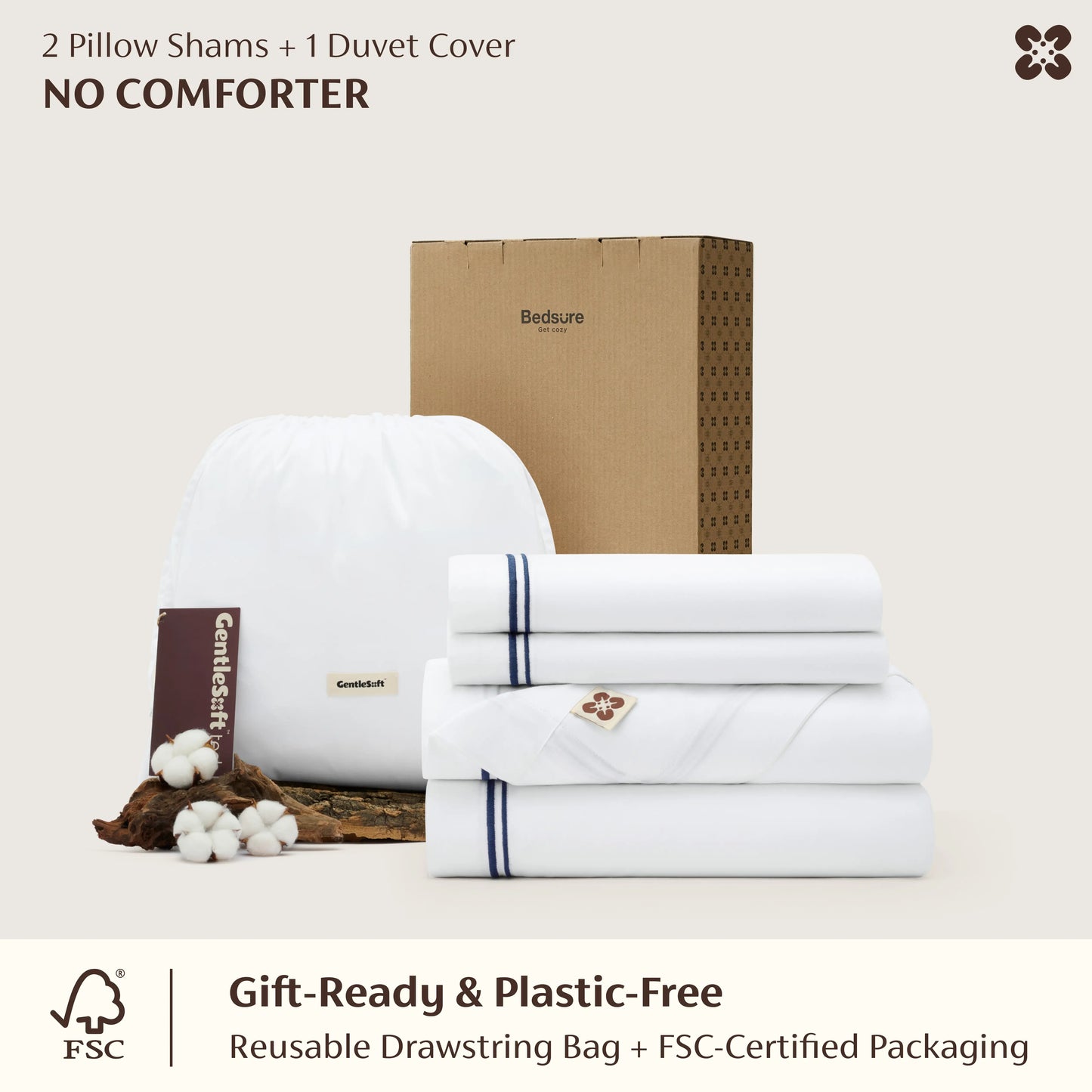 PureWoven™ Giza Egyptian Cotton Duvet Cover Set