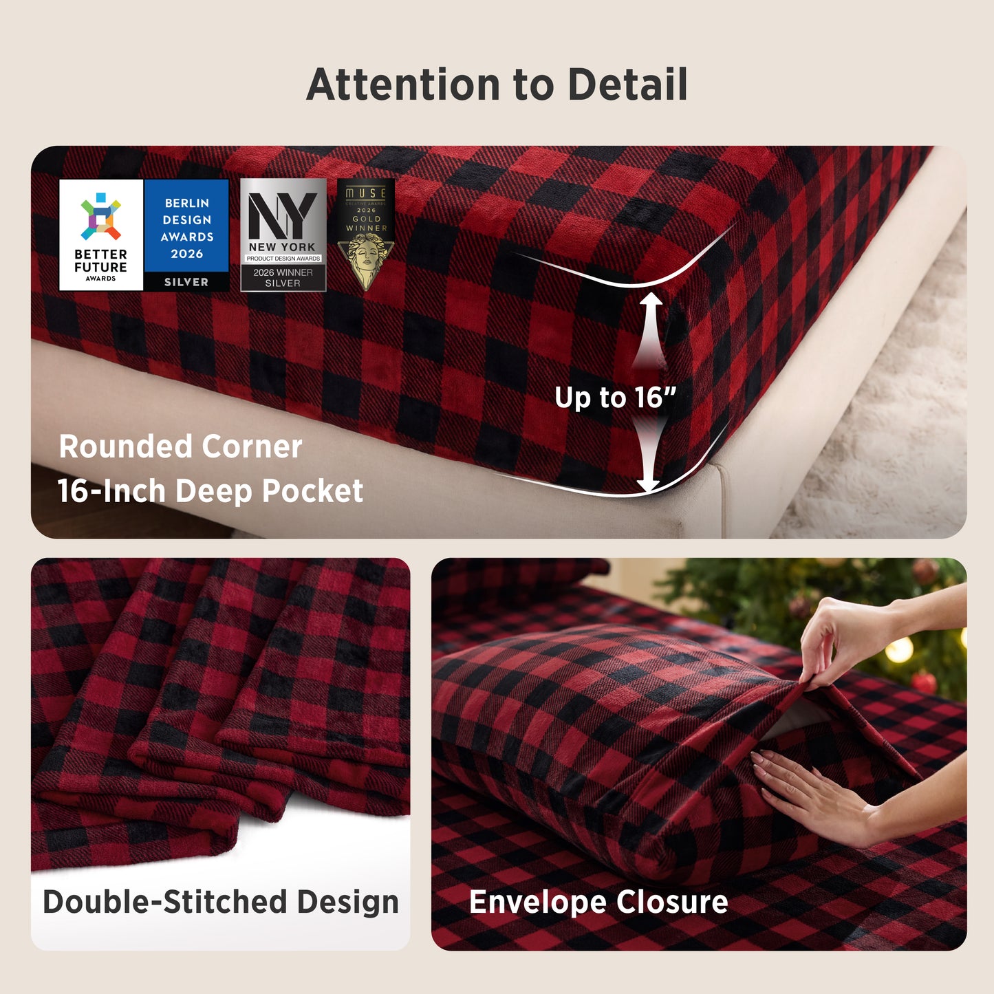 220 GSM Anti-Static Flannel Sheet Set