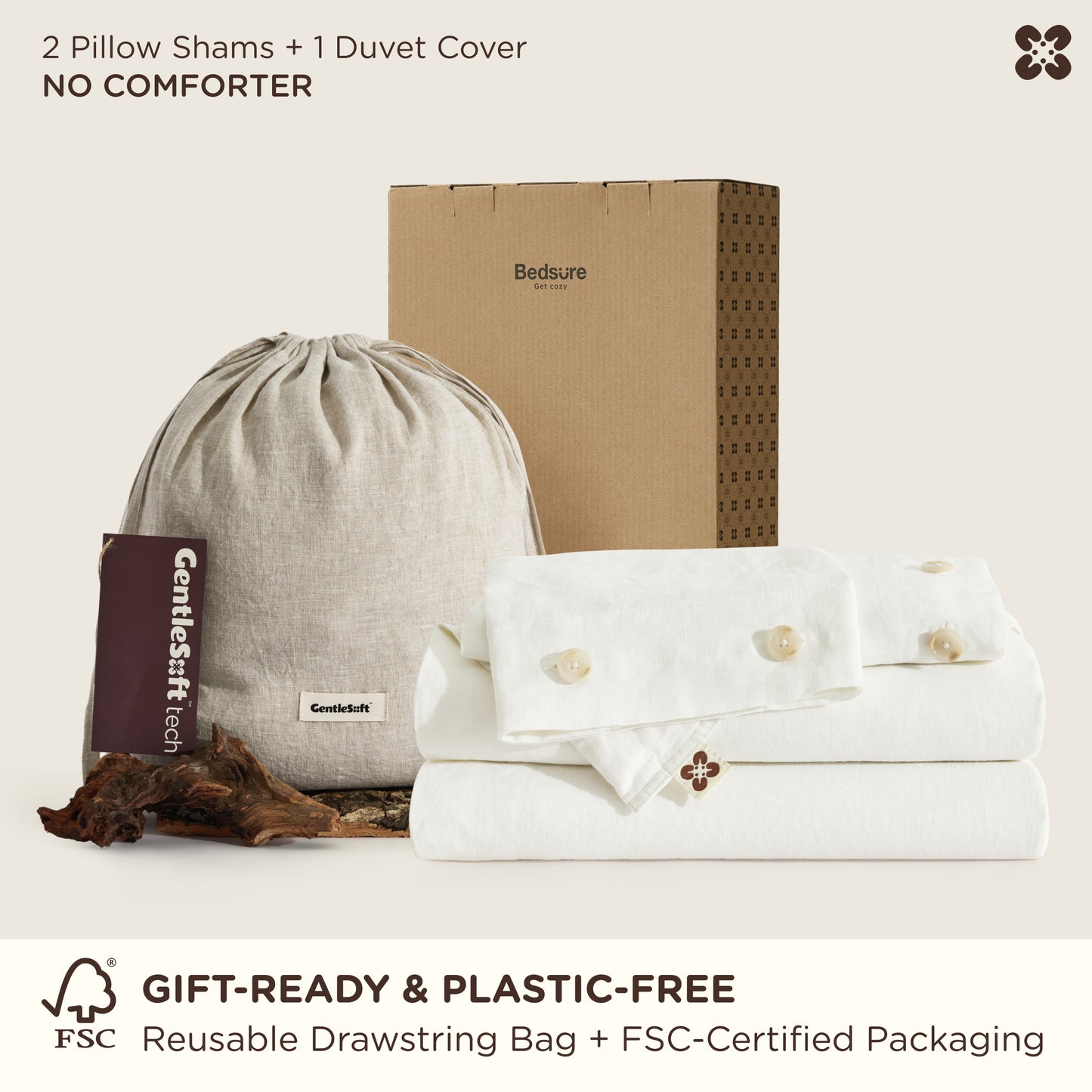 GentleSoft® Washed Linen Duvet Cover Set