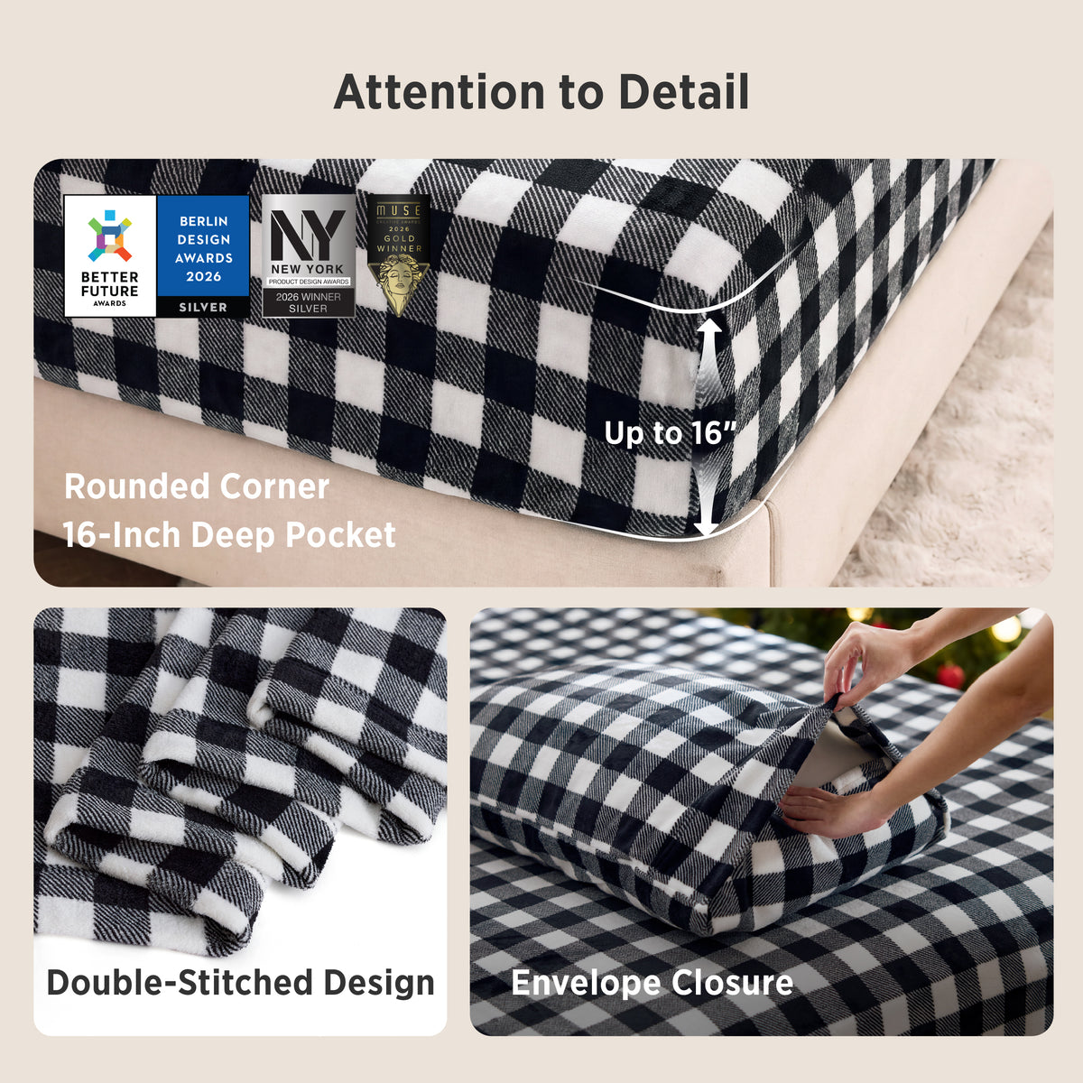 220 GSM Anti-Static Flannel Sheet Set
