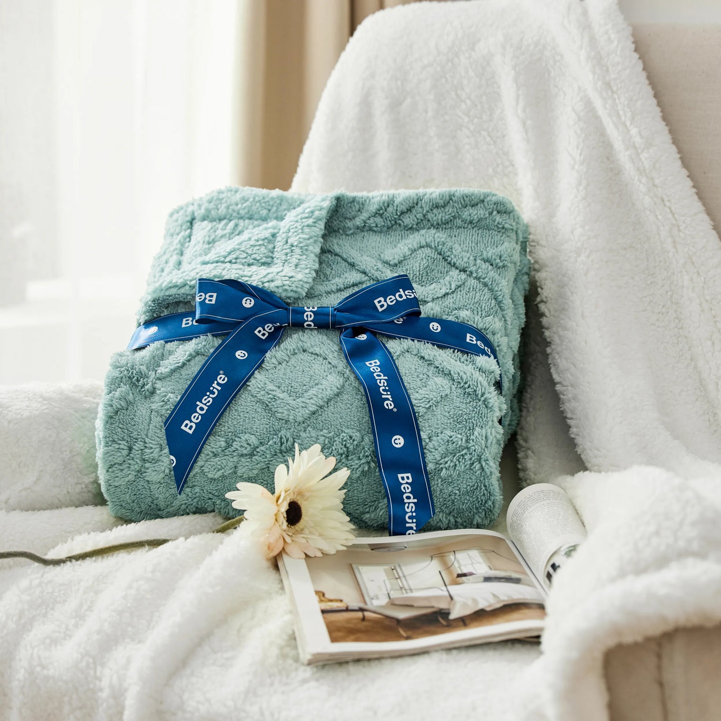 Sherpa Throw Blanket For Couch