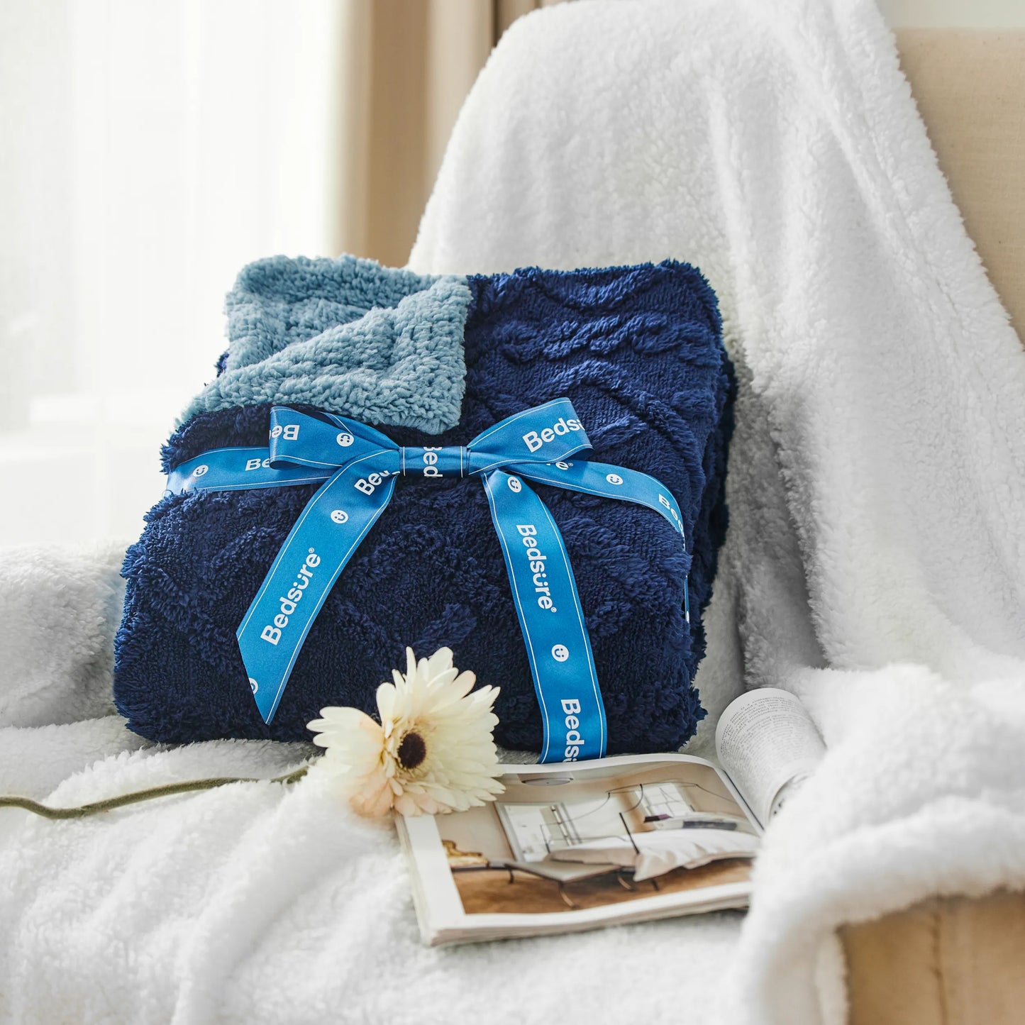 Sherpa Throw Blanket For Couch