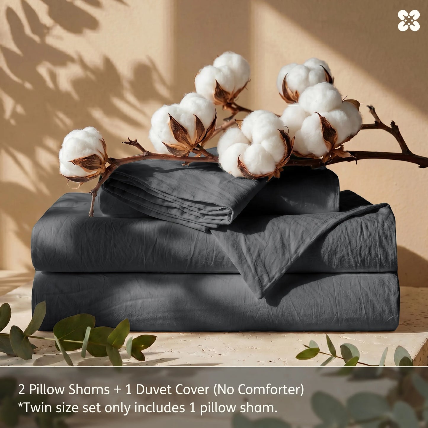 PureWoven™ Washed Cotton Duvet Cover Set