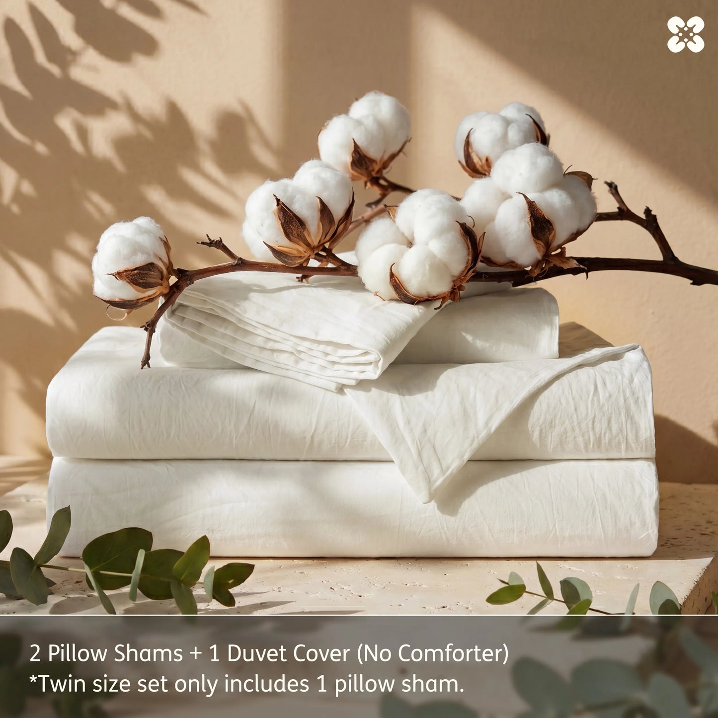 PureWoven™ Washed Cotton Duvet Cover Set
