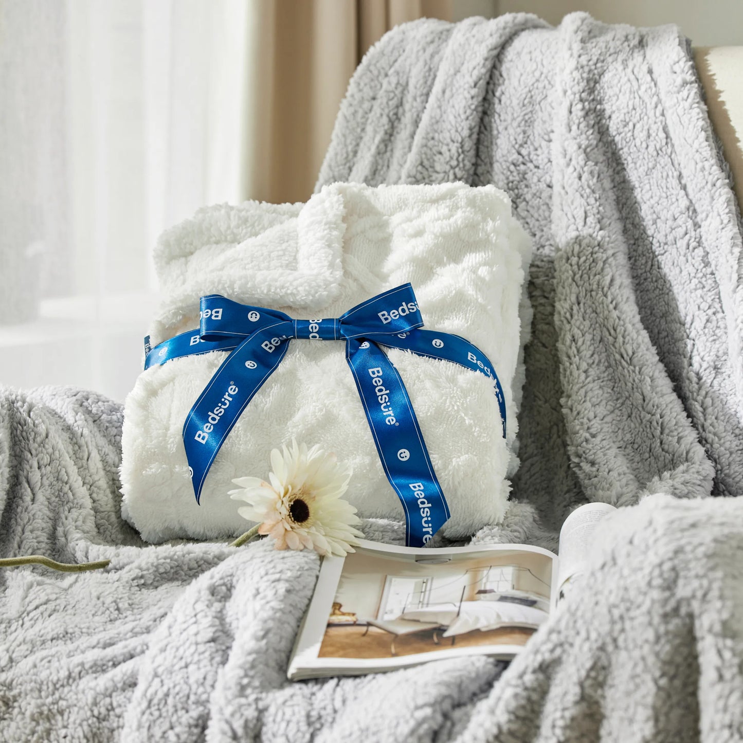 Sherpa Throw Blanket For Couch