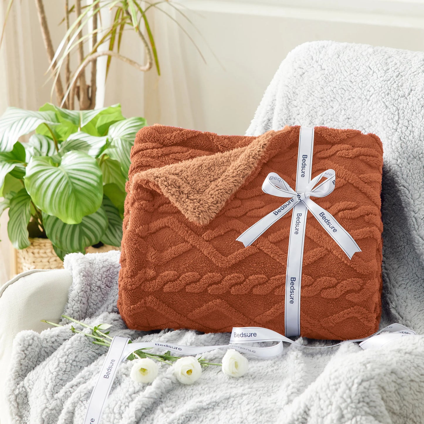 Sherpa Throw Blanket For Couch