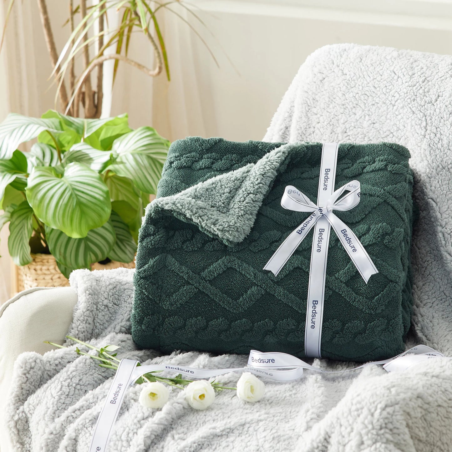 Sherpa Throw Blanket For Couch