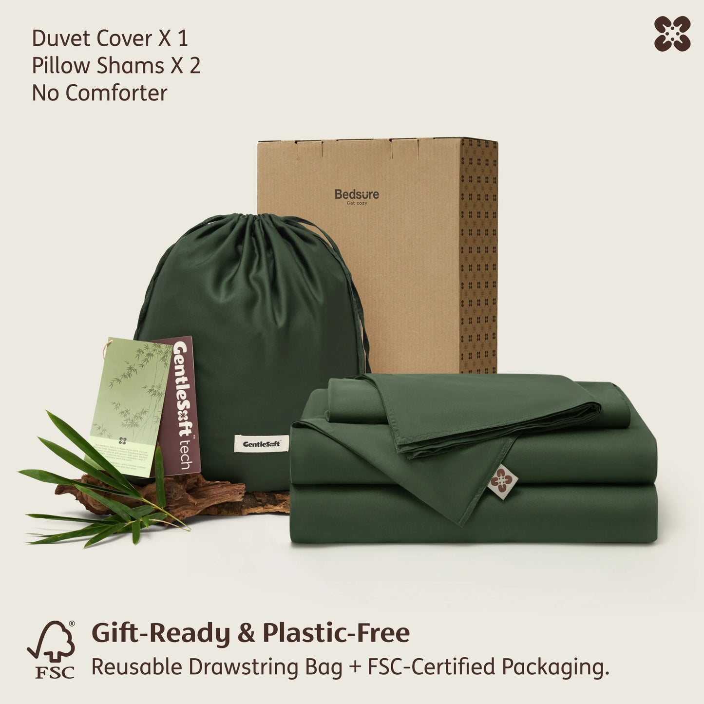 PureWoven™ Organically Grown Bamboo Viscose Duvet Cover Set