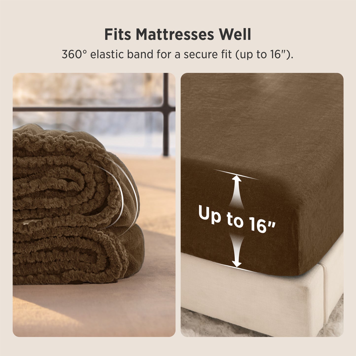 220 GSM Anti-Static Flannel Fitted Sheet