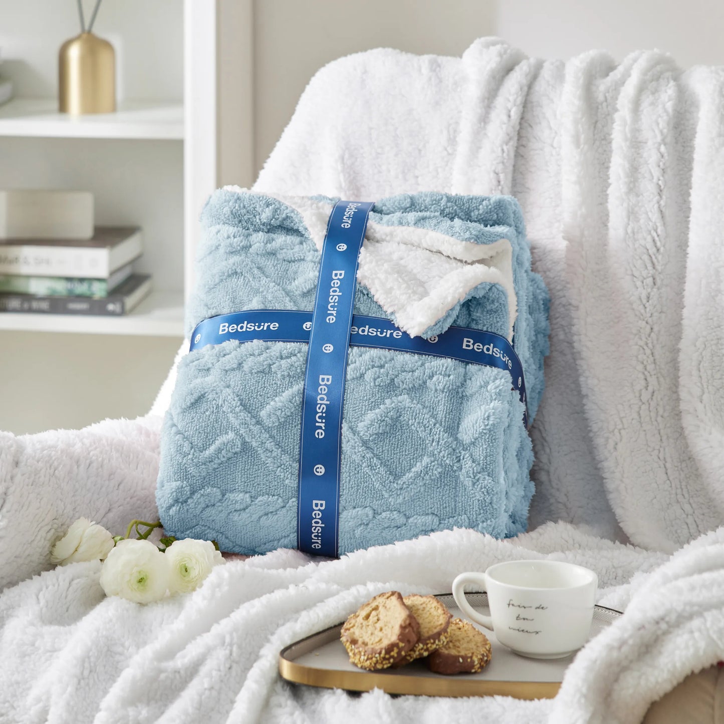 Sherpa Throw Blanket For Couch