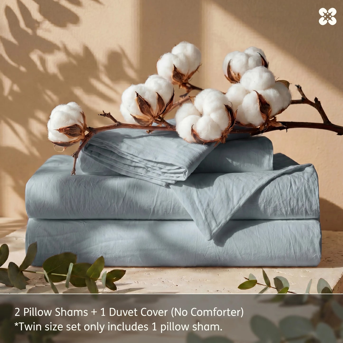 PureWoven™ Washed Cotton Duvet Cover Set