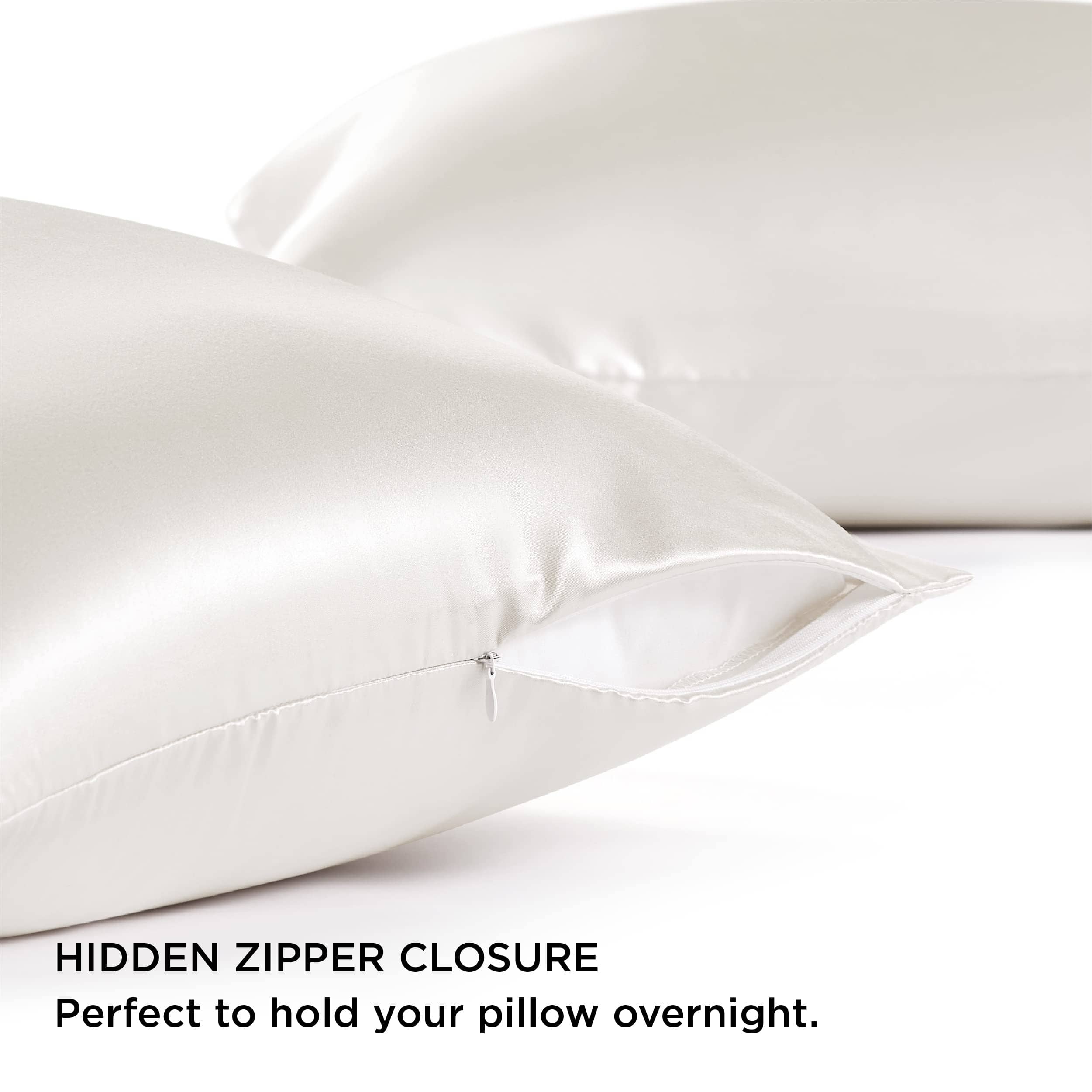 Zipper Closure Satin Pillowcases