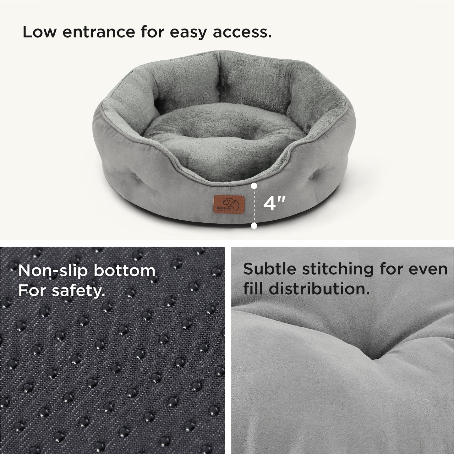 Solid Round Pet Bed