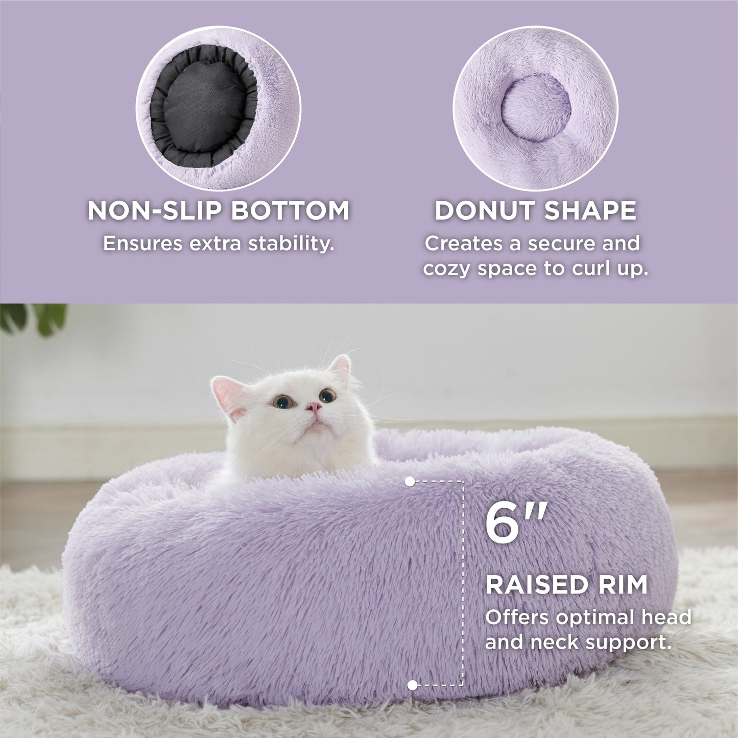 Calming Donut Bed for Dogs and Cats