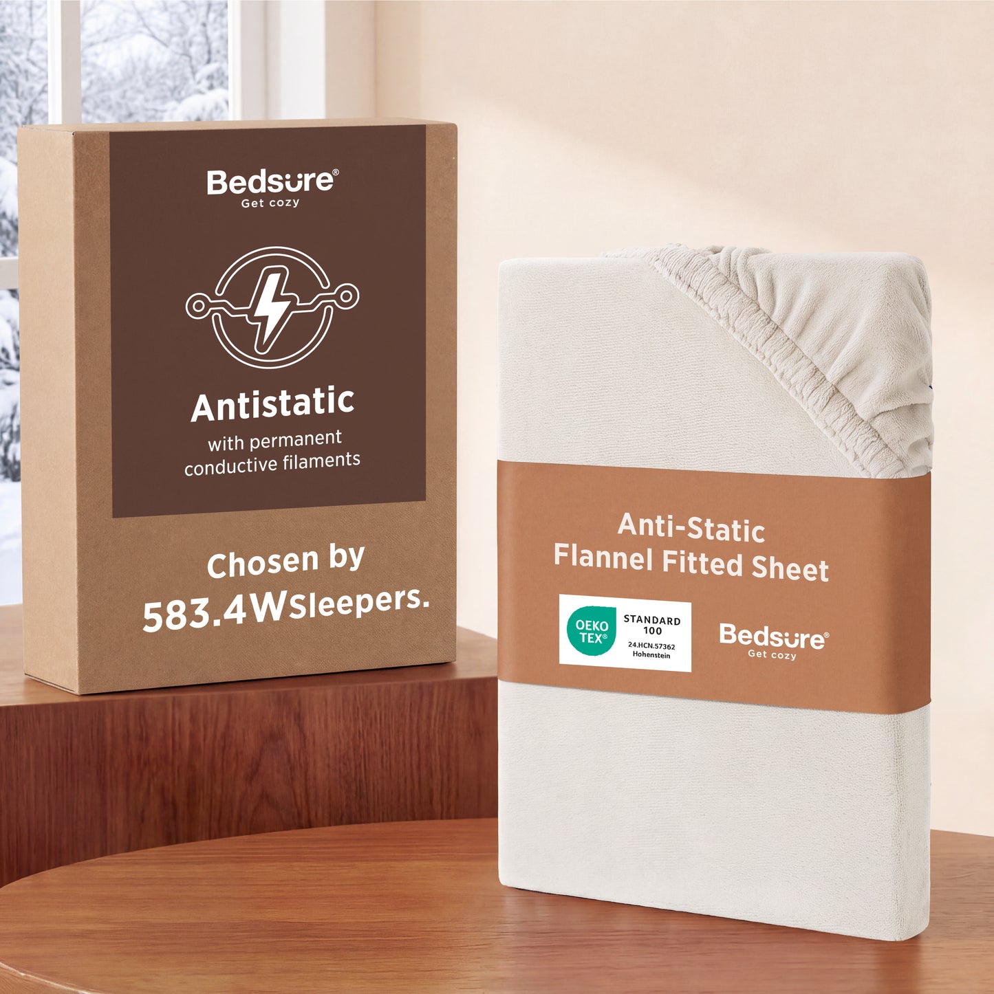220 GSM Anti-Static Flannel Fitted Sheet