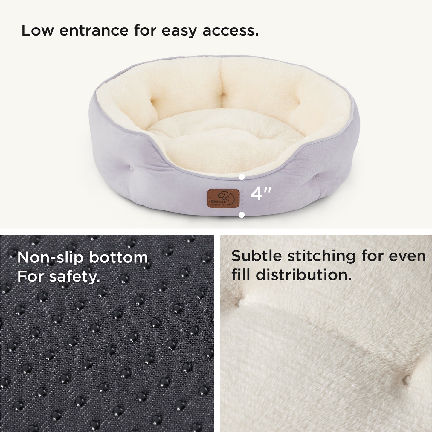Solid Round Pet Bed