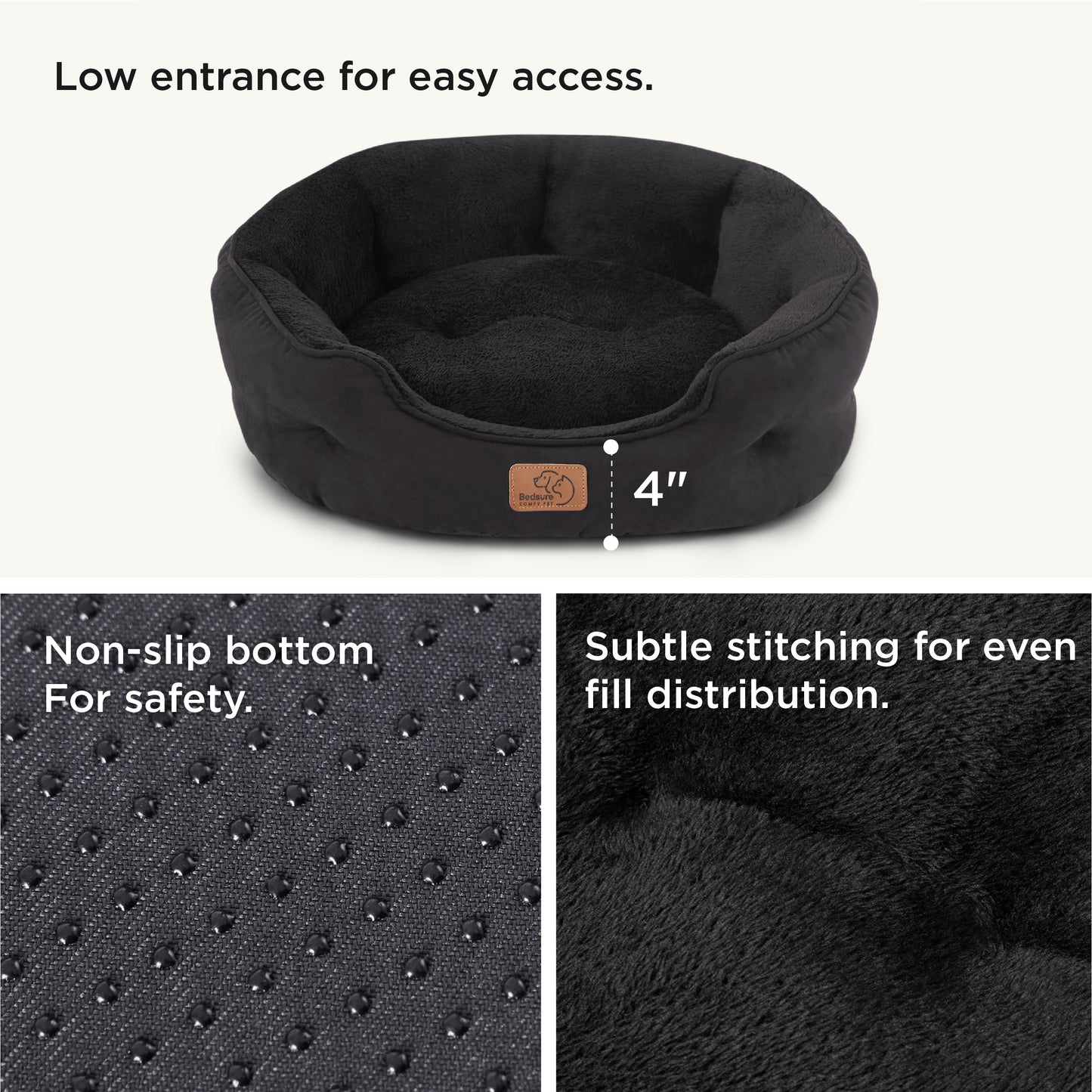 Solid Round Pet Bed
