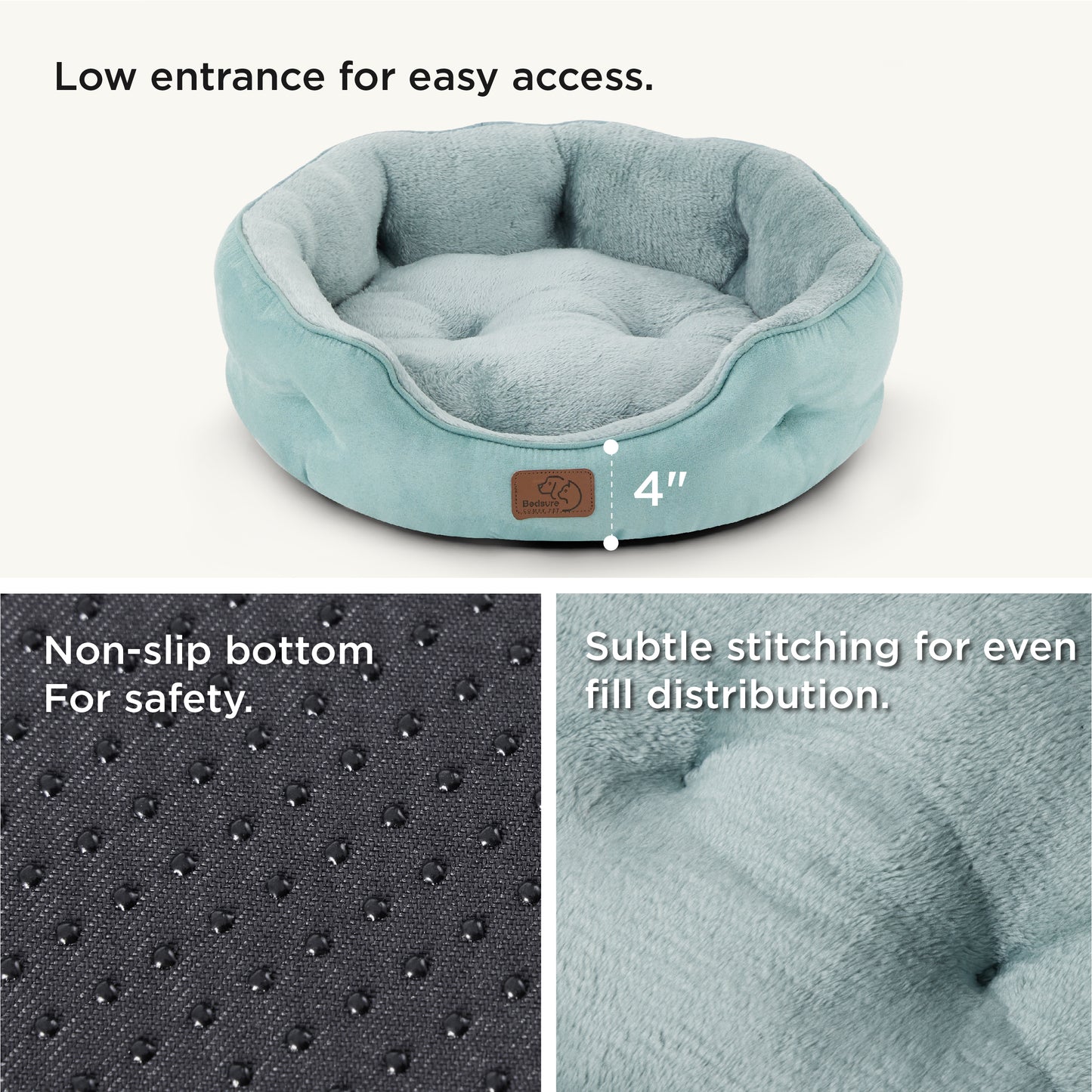 Solid Round Pet Bed