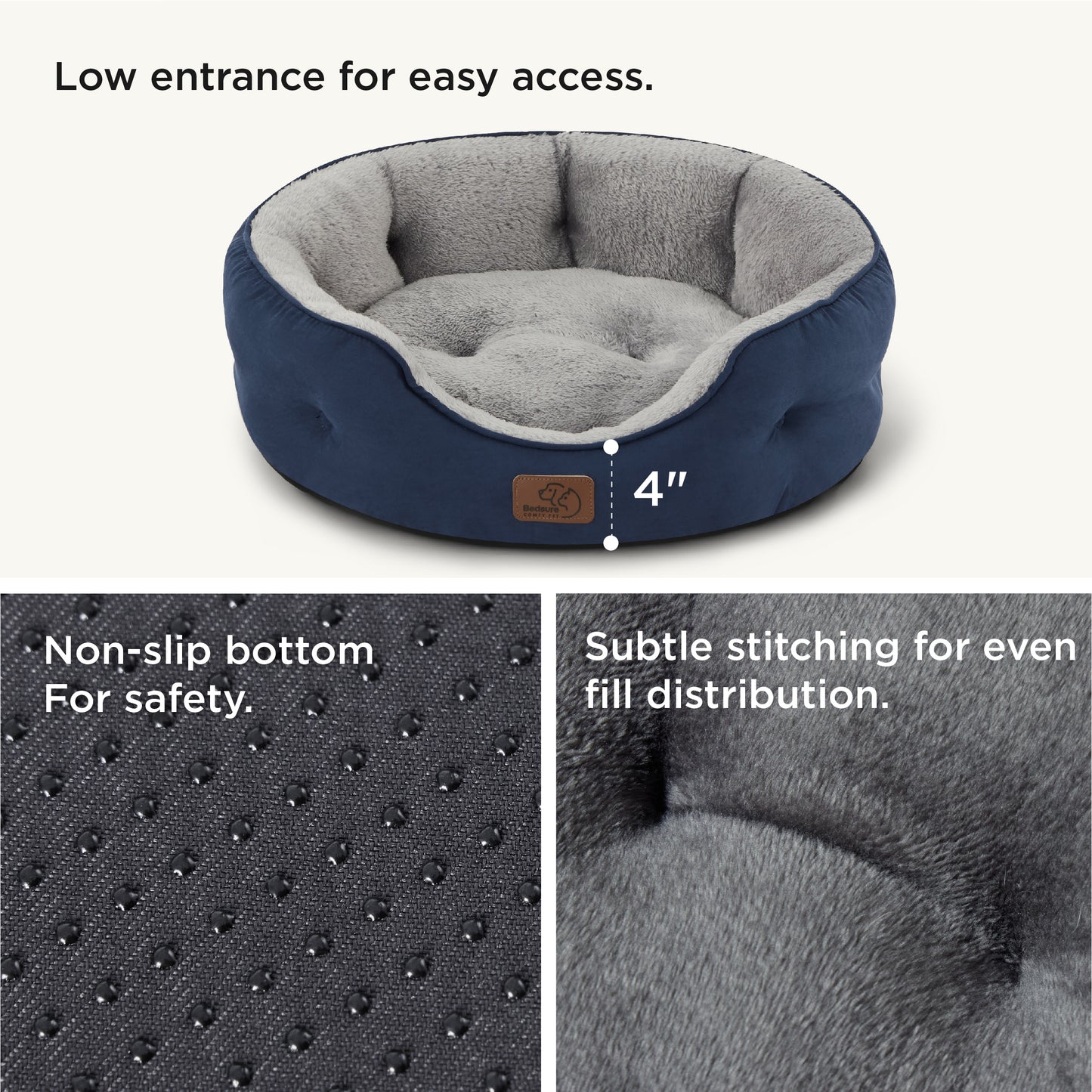 Solid Round Pet Bed