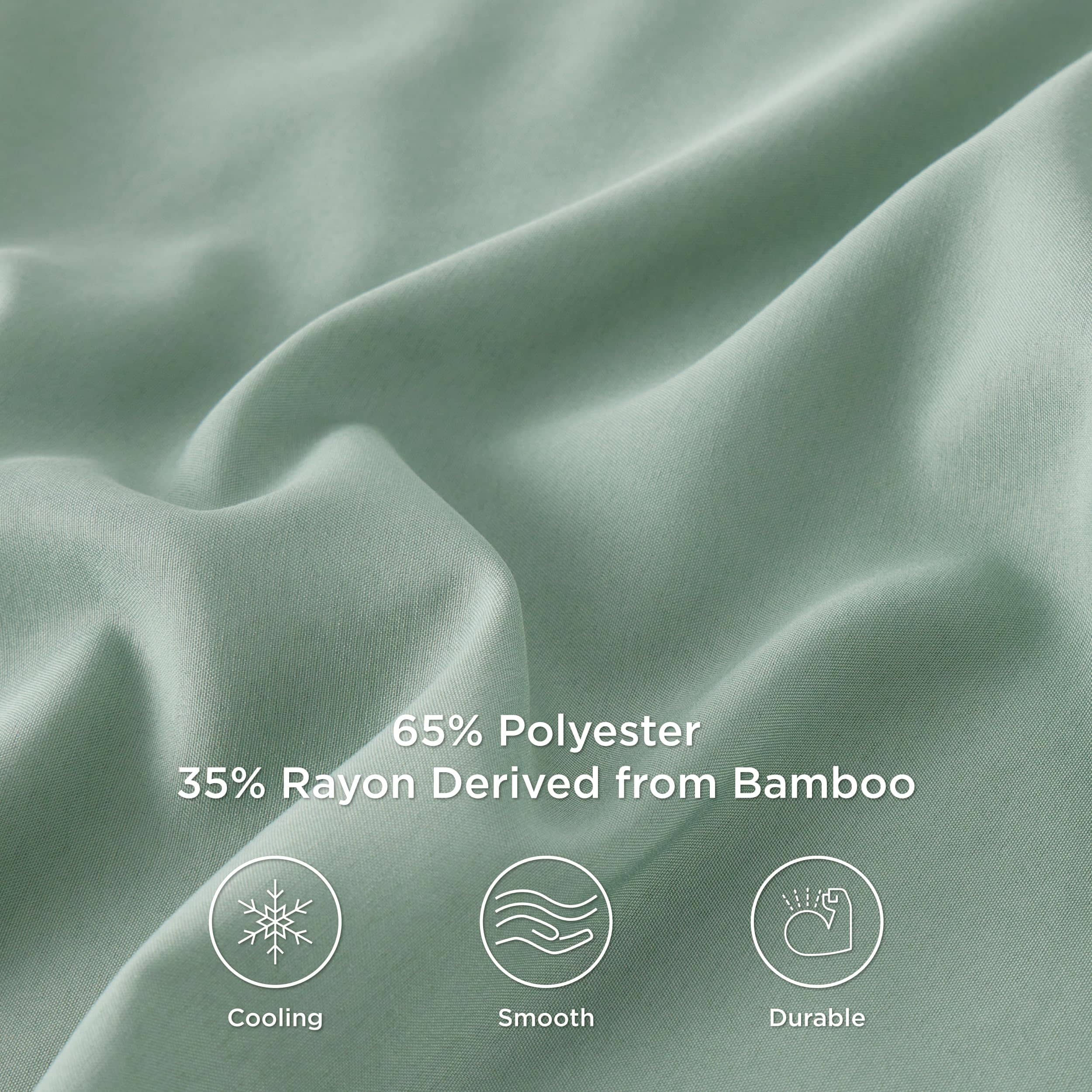 Pillowcases Polyester and Rayon Derived from Bamboo Blend