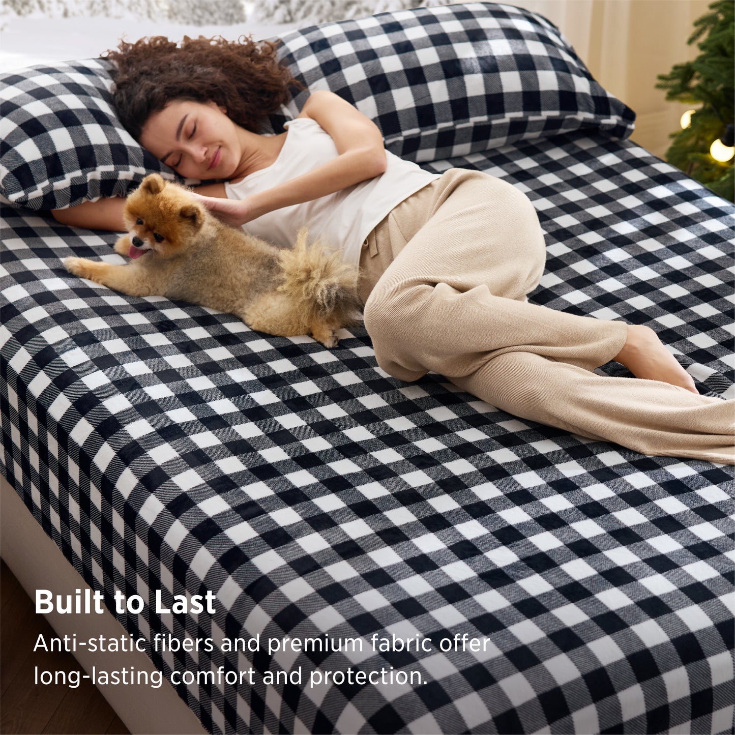 220 GSM Anti-Static Flannel Sheet Set