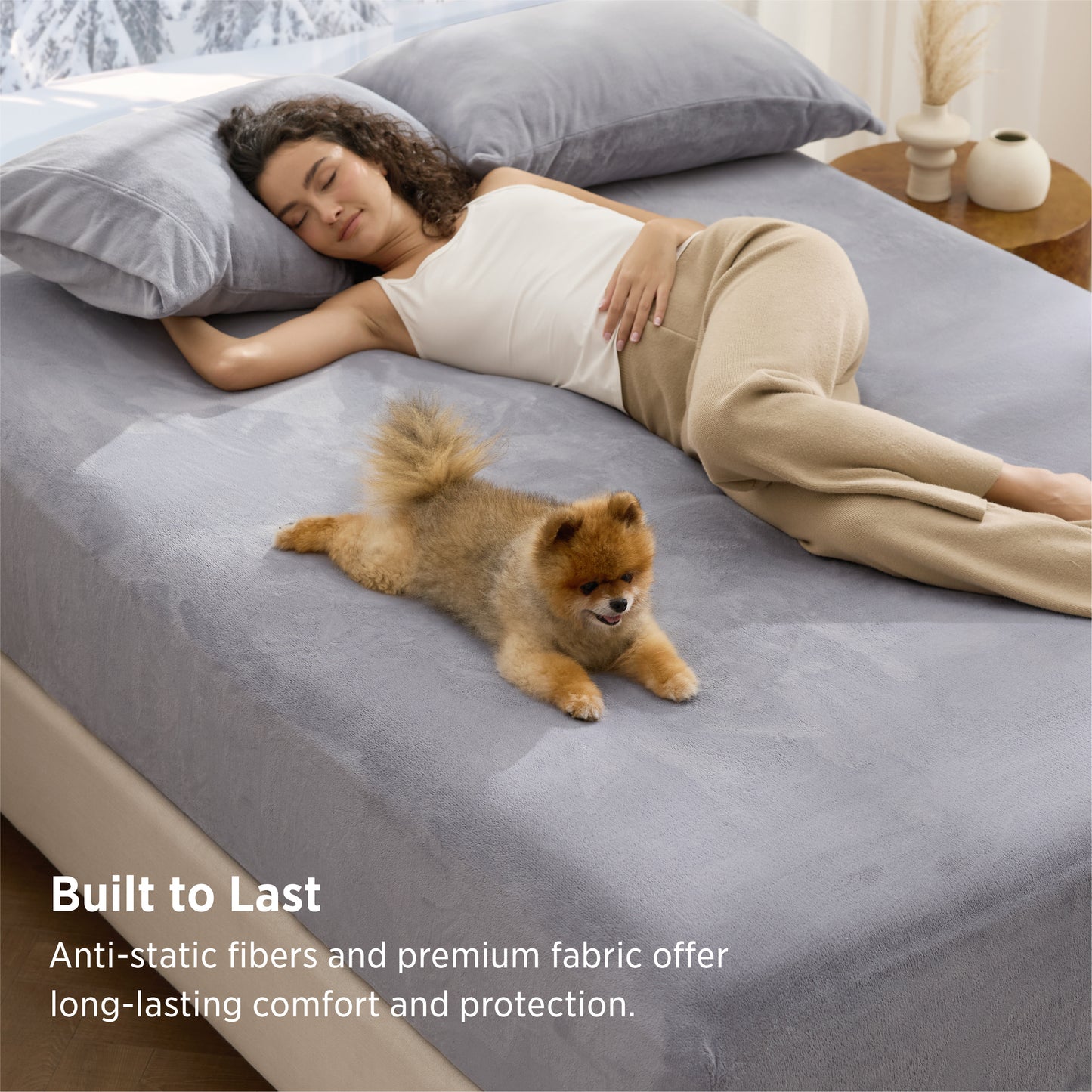 220 GSM Anti-Static Flannel Sheet Set